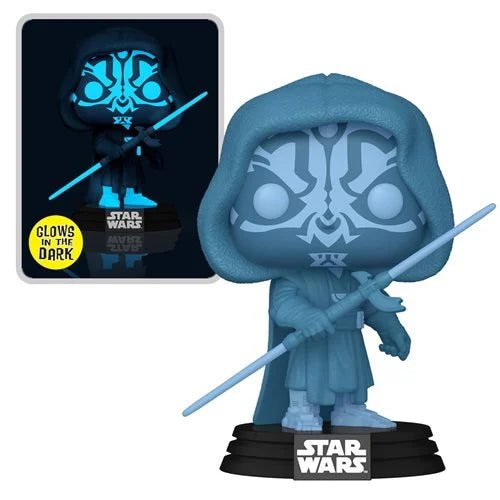 Star Wars Hologram Darth Maul Glow-in-the-Dark Funko Pop! Vinyl Figure #740 - Specialty Series + Pop Protector