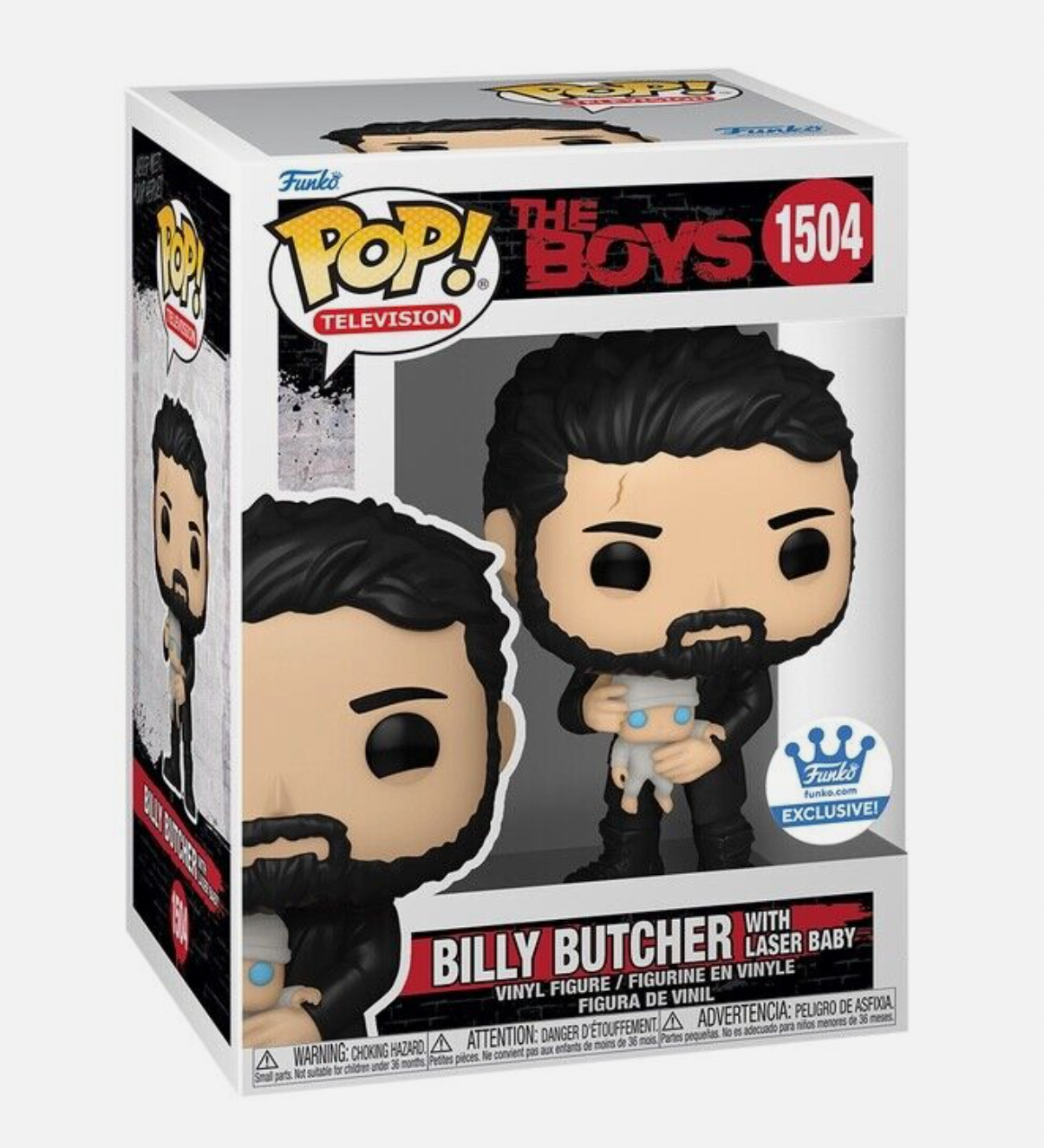 Funko Pop #1504 The Boys Billy Butcher with Laser Baby Funko Shop Exclusive + PoP Protector