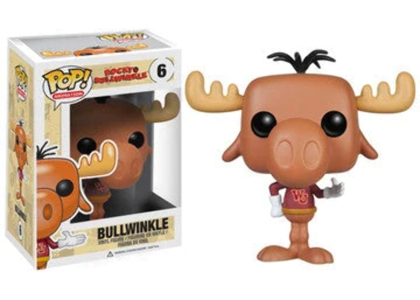 Funko Pop! Rocky & Bullwinkle - Bullwinkle J. Moose 6 + Free Protector