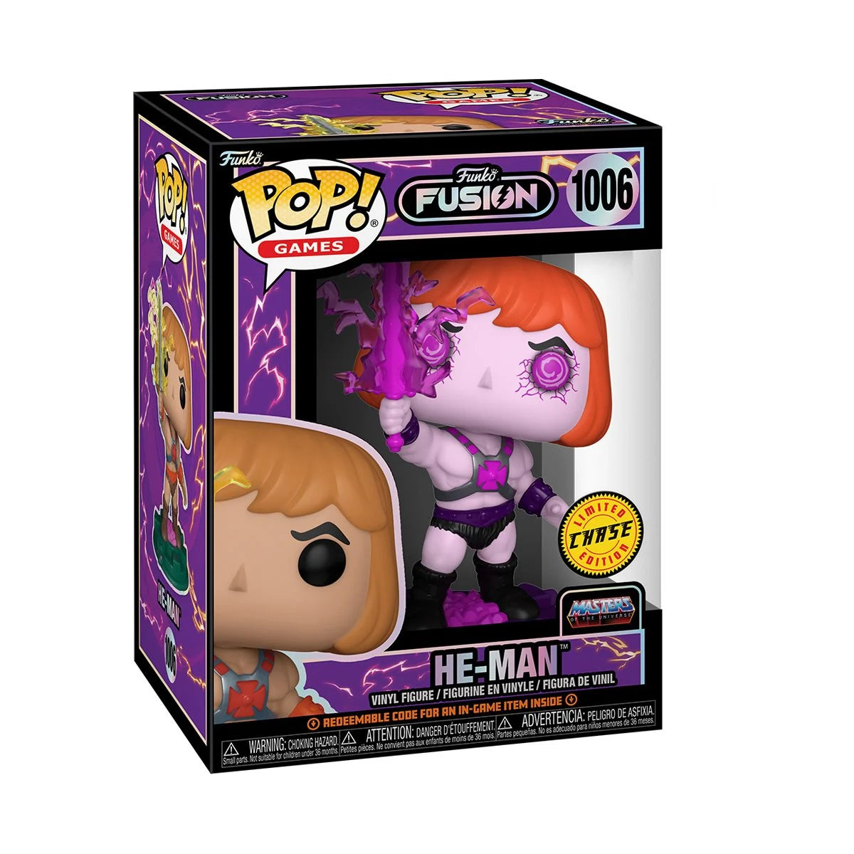 Funko Fusion He-Man Masters of the Universe Funko Pop! Vinyl Figure #1006 Chase + PoP Protector