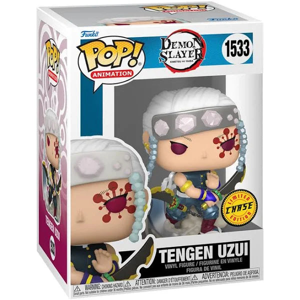 Demon Slayer Tengen Uzui Funko Pop! Vinyl Figure #1533 CHASE + PoP Protector