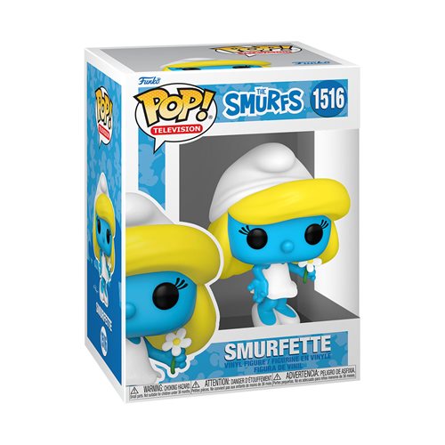 The Smurfs Smurfette with Flower Funko Pop! Vinyl Figure #1516 + PoP Protector