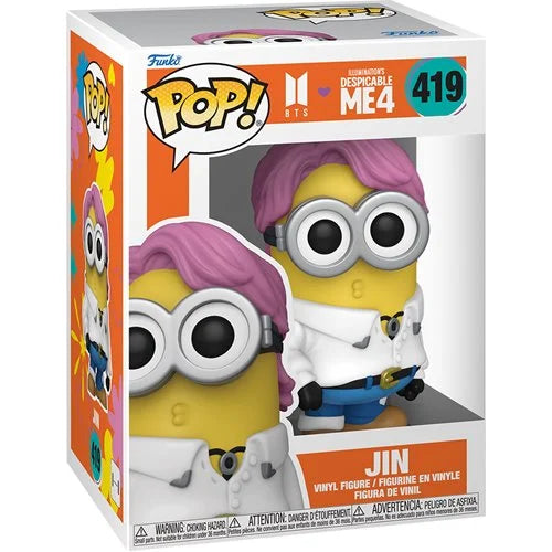 Despicable Me 4 Minion x BTS Jin Funko Pop! Vinyl Figure #419 + Free Protector