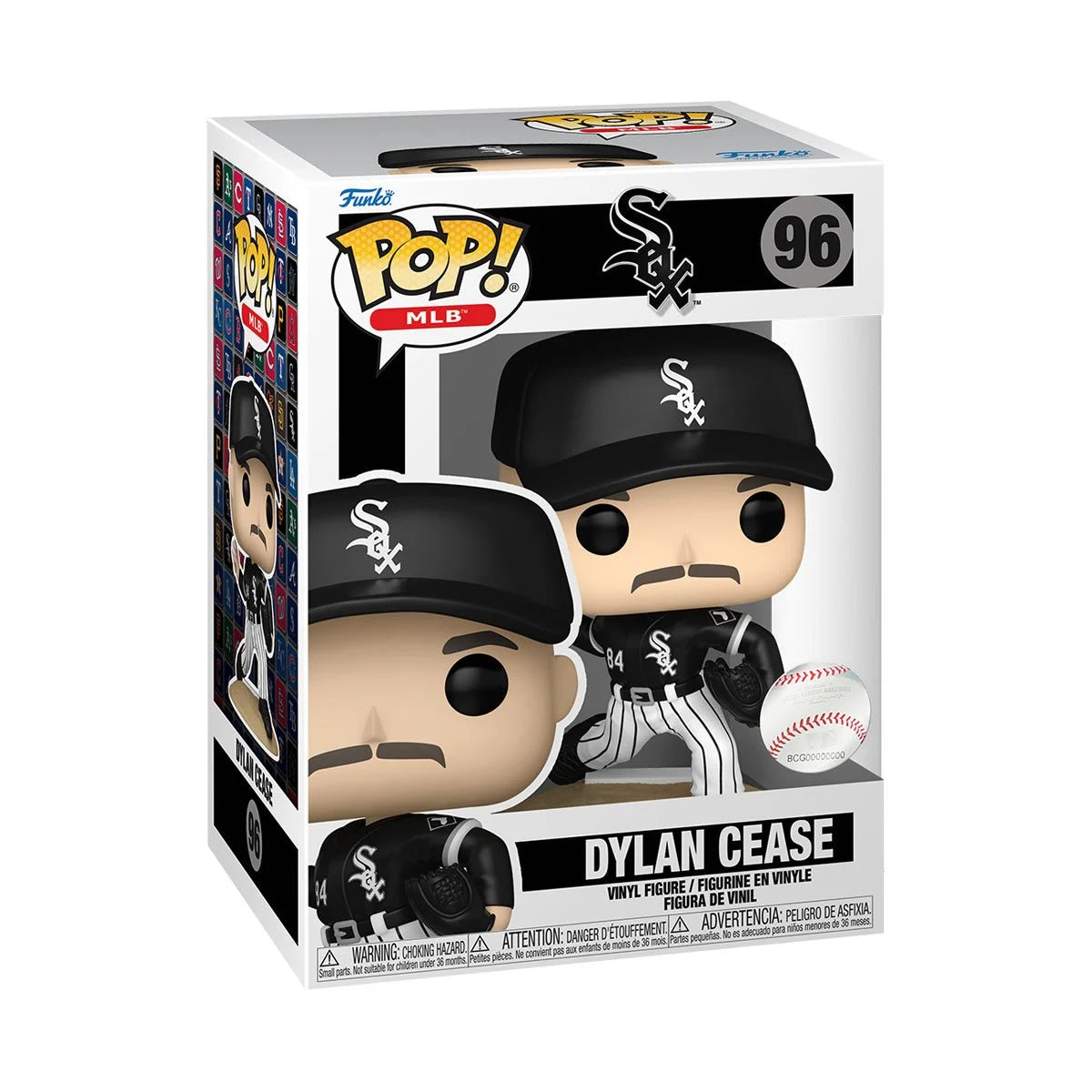 MLB White Sox Dylan Cease Funko Pop! Vinyl Figure #96 + PoP Protector
