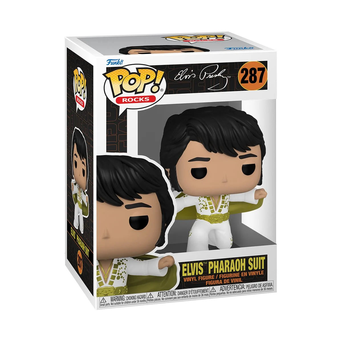 Elvis Presley Pharaoh Suit Funko Pop! Vinyl Figure #287 + PoP Protector