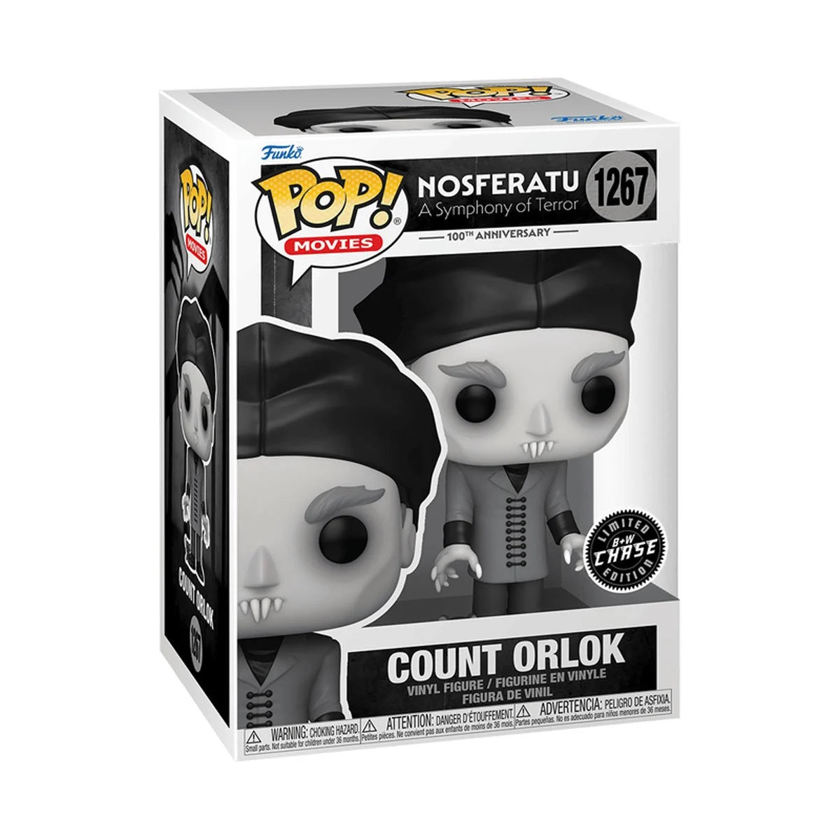 Nosferatu Count Orlok Funko Pop! Vinyl Figure #1267 Limited Black and White CHASE + PoP Protector