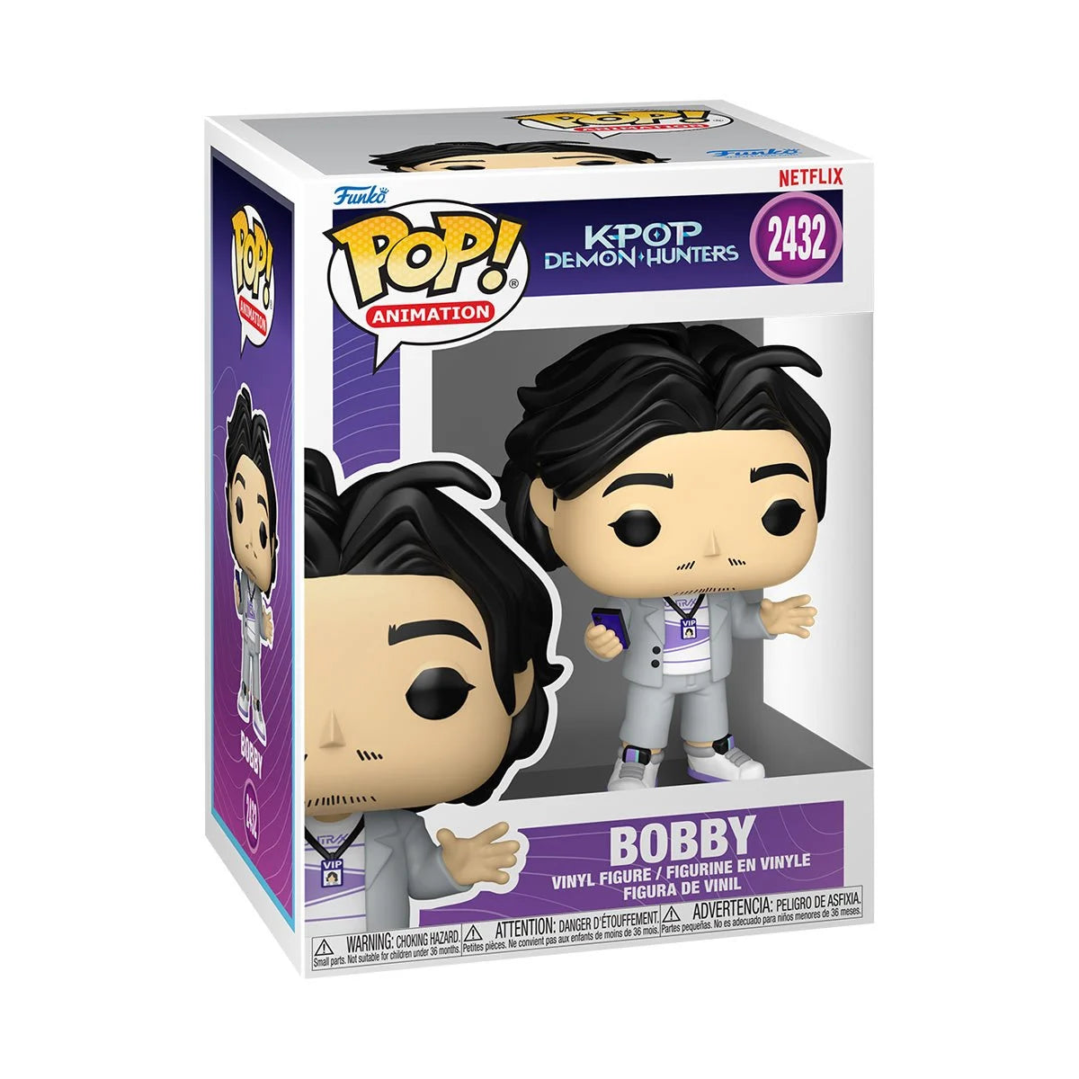Funko Pop! K-pop Demon Hunters Wave 2 Bobby 2432 Figure + Pop Protector