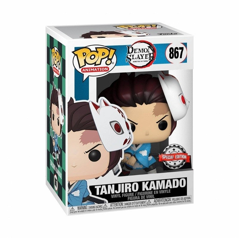 Funko POP! Animation: Demon Slayer - Tanjiro Kamado w/ mask Special Edition #867 + PROTECTOR!