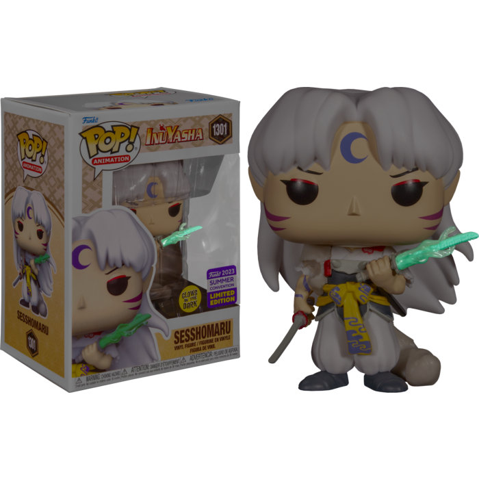 Funko Pop! InuYasha - Sesshomaru Glow-in-the-Dark Funko 2023 Summer Convention Exclusive 1301 + Protector