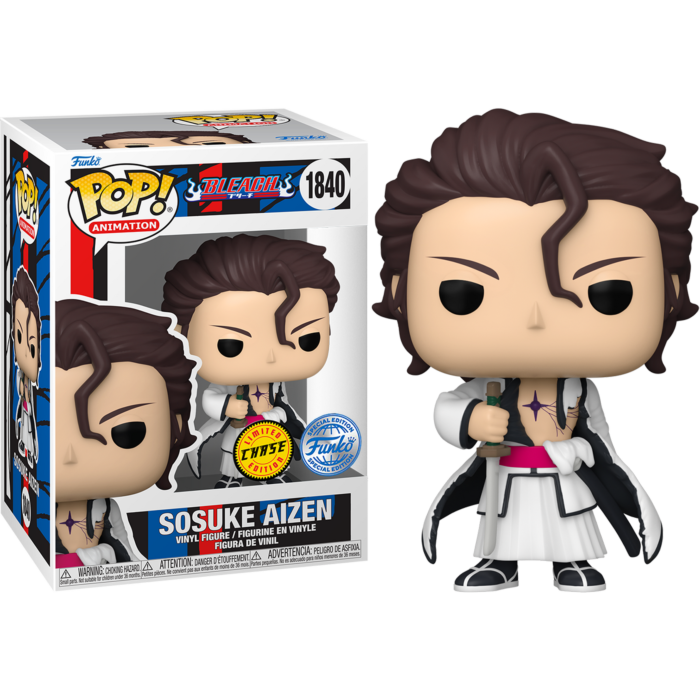 Bleach - Sosuke Aizen (No Glasses) Pop! Vinyl Figure Guaranteed chase + Protector