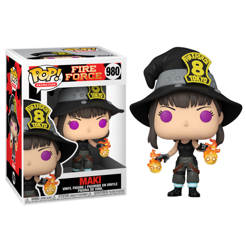Funko POP! Animation: Fire Force #980 - Maki + PROTECTOR! (VAULTED)