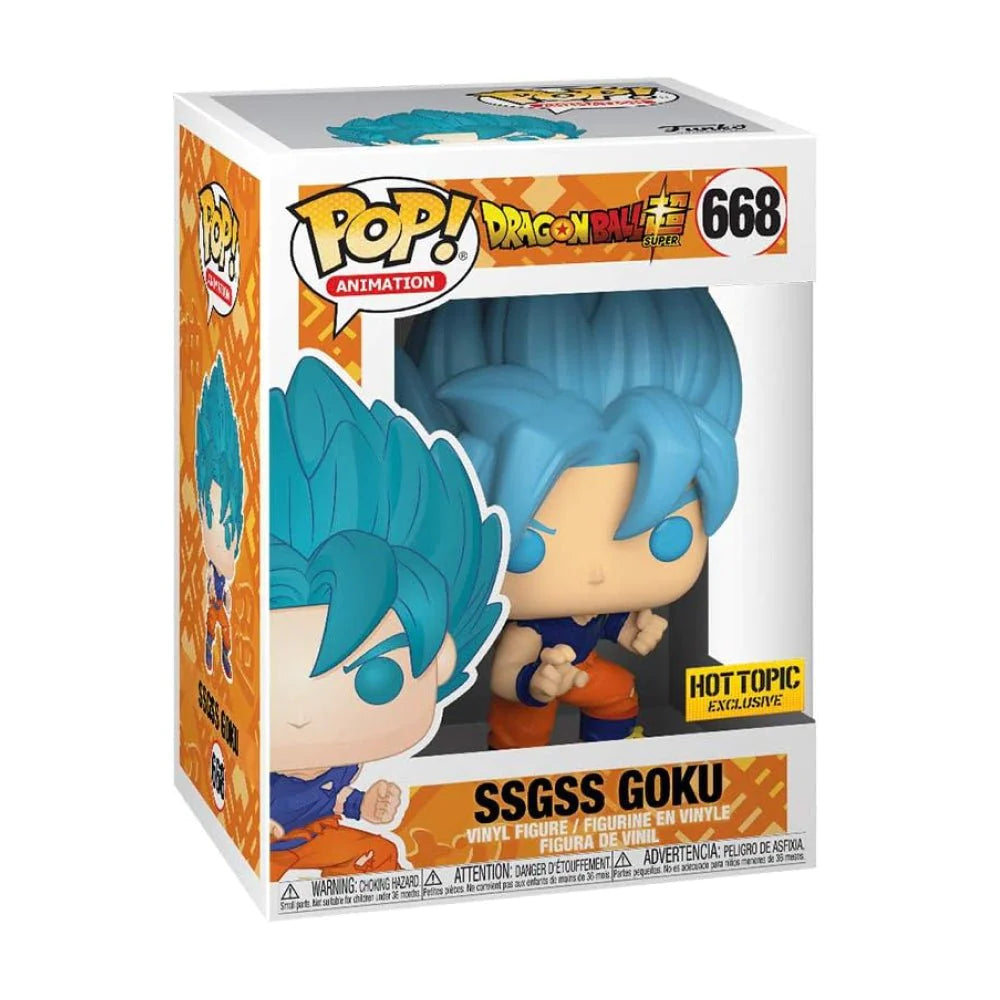 Funko PoP! Dragon Ball Super SSGSS Goku Hot Topic Exclusive 668 + Protector
