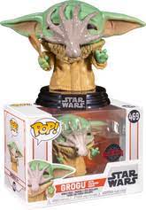 FUNKO POP STAR WARS MANDALORIAN GROGU CHILD WITH CHOWDER SQUID 469 SPECIAL EDITION