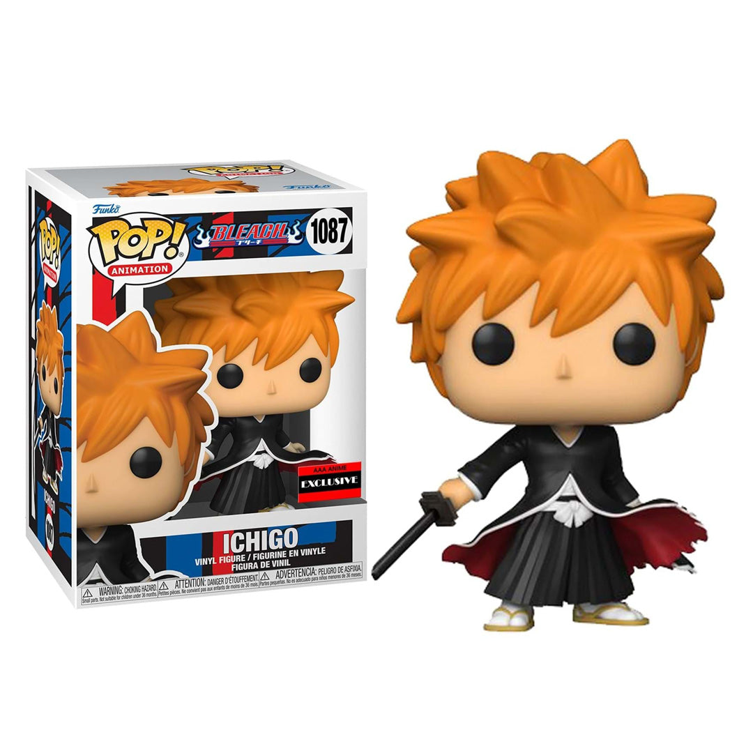 Funko Pop! Bleach Ichigo Kurosaki Bankai Tensa Zangetsu Vinyl Figure 1087 (AAA Anime Exclusive) + Free Protector