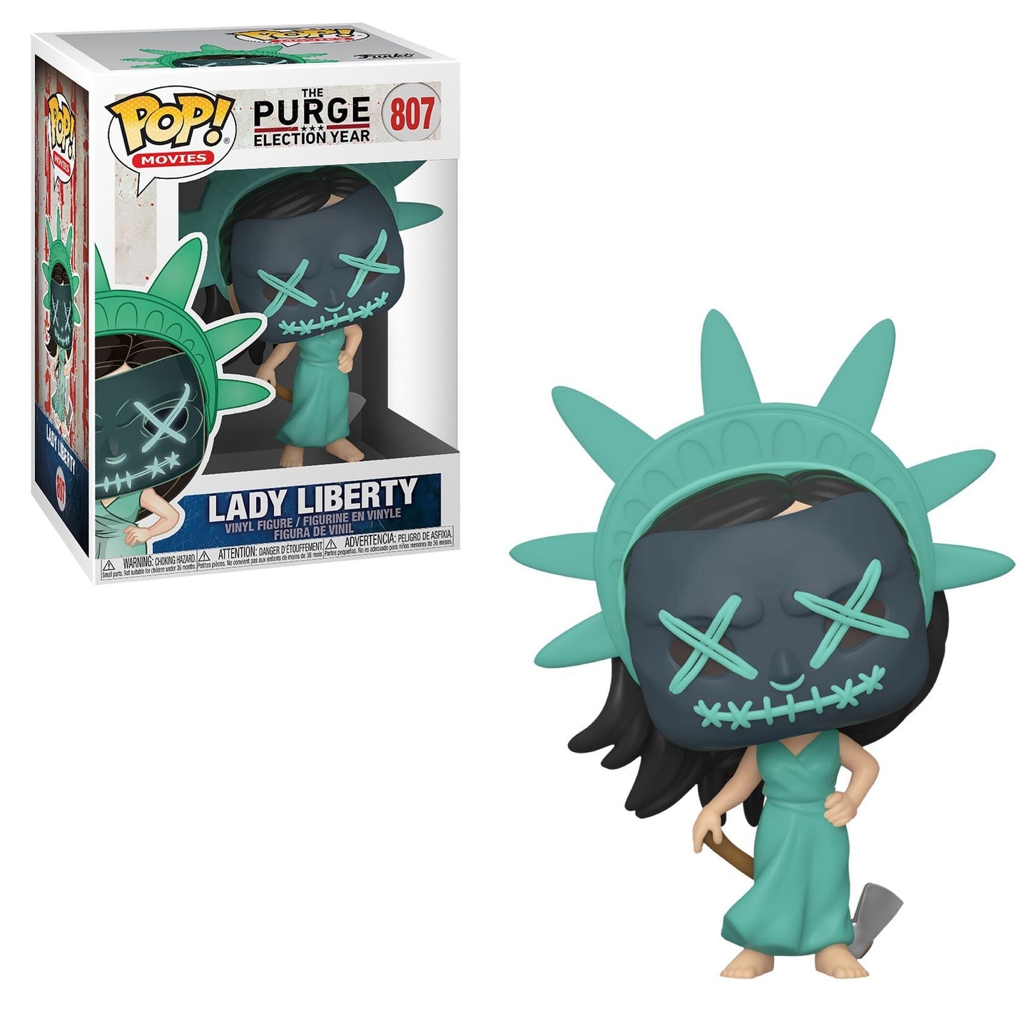 Funko Pop! Lady Liberty #807 The Purge Election Year Horror Movies + PoP Protector