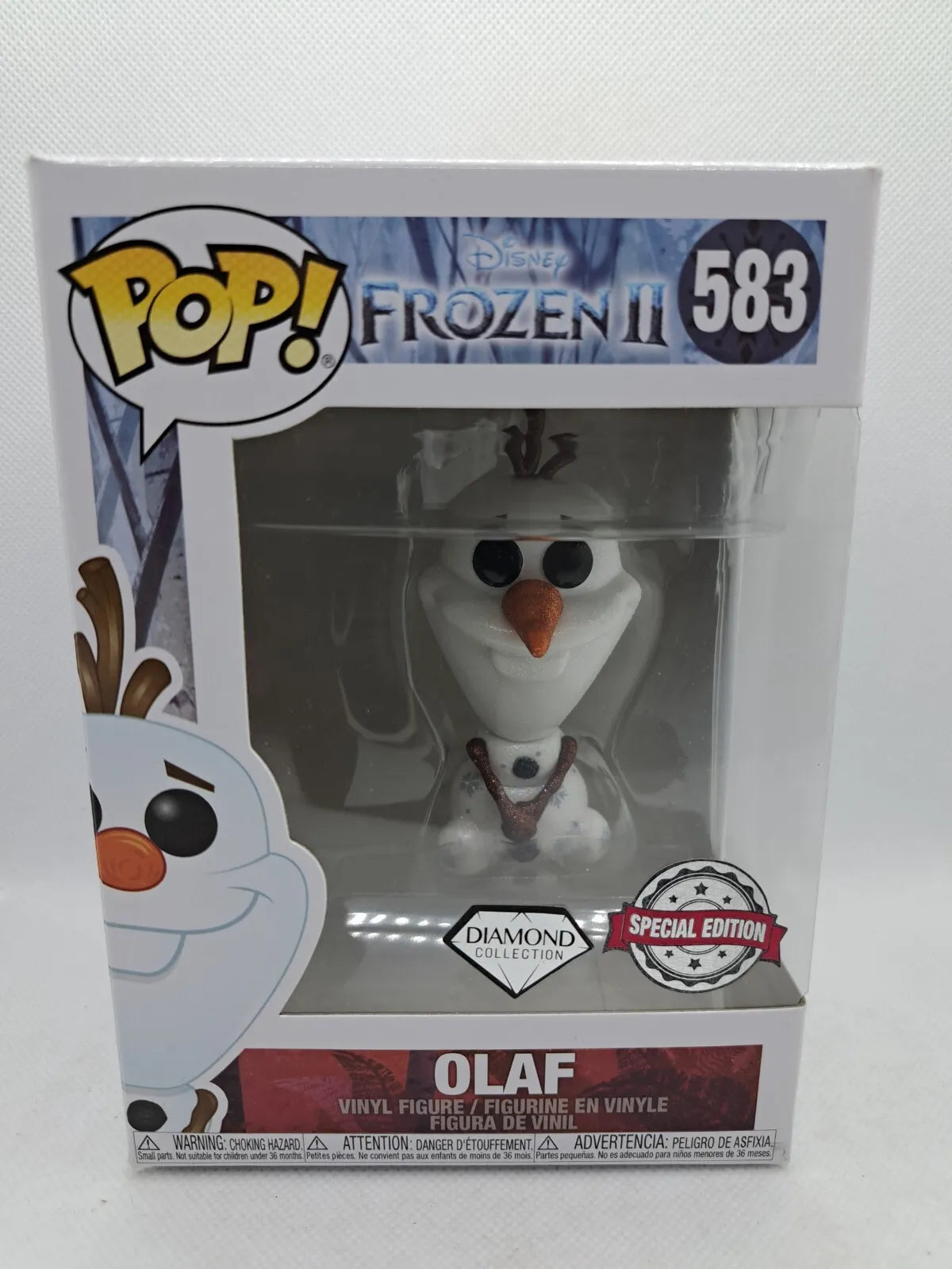 Funko Pop! Disney Frozen II Olaf 583 Diamond Collection Special Edition (VAULTED) + PoP Protector