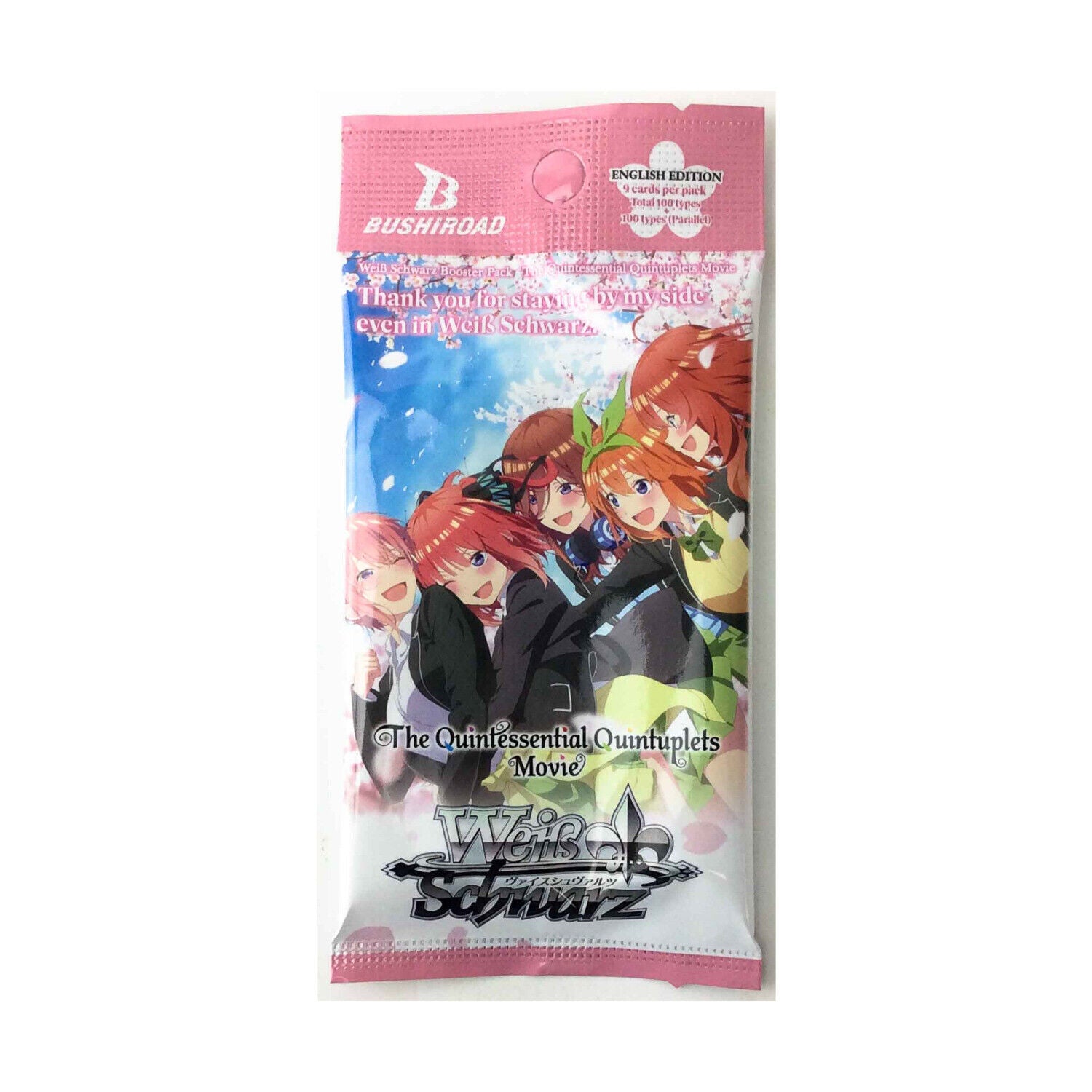 Weiss Schwarz Booster Pack (1 Random pack only) Quintessential Quintup PoP Topic Weiss Schwarz Booster Pack (1 Random pack only) Quintessential Quintup PoP Topic