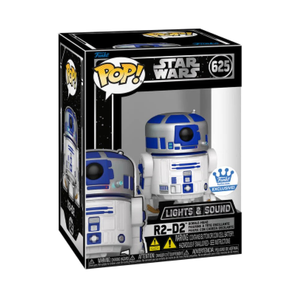 R2-D2 (Lights & Sound) Star Wars Funko Shop Exclusive 625 Figure + Pop Protector