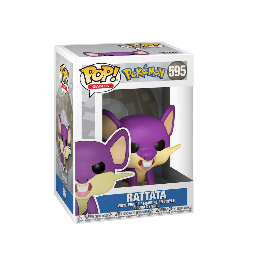 FUNKO POP! GAMES: POKEMON - RATTATA #595 + PoP Protector