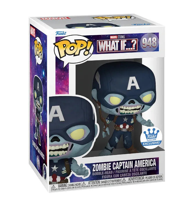 Funko POP! What If...? - #948 - Zombie Captain America Funko Shop Exclusive + PROTECTOR!