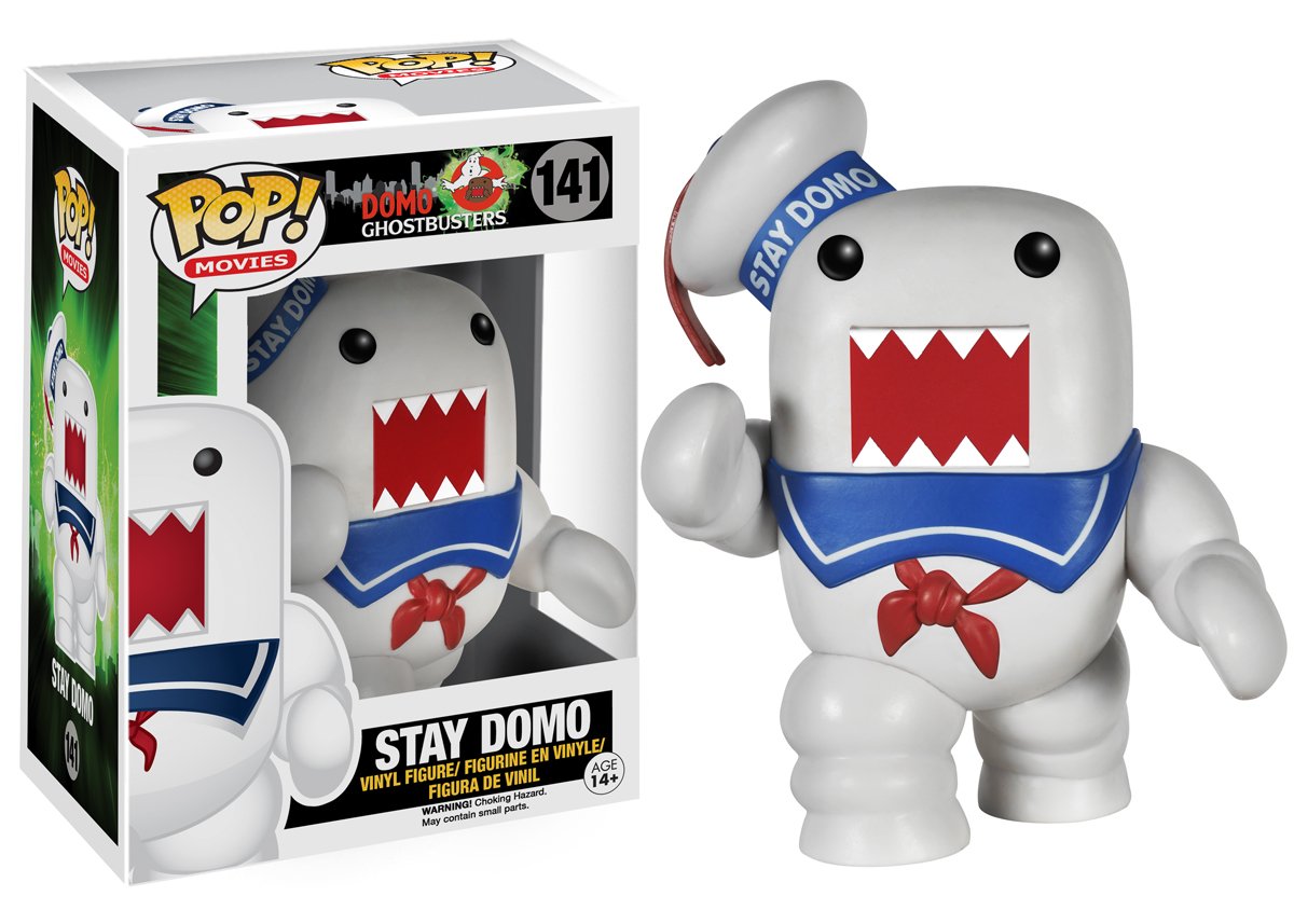 Movies Domo Ghostbusters : Stay Domo (As Stay Puft Marshmallow Man) (VAULTED) Funko PoP! + Pop Protector