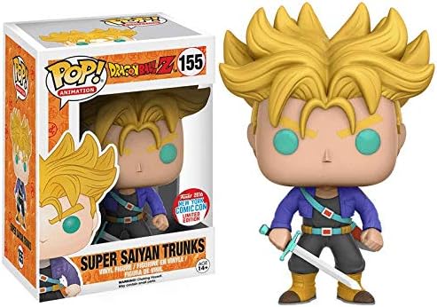 Funko POP! Dragon Ball Z Super Saiyan Trunks 155 Funko 2016 New York Comic Con Exclusive + Free Protector