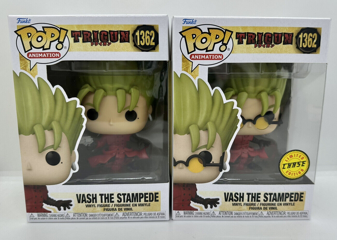 Funko Pop Vash the Stampede Chase & Common Trigun + Protectors 1362