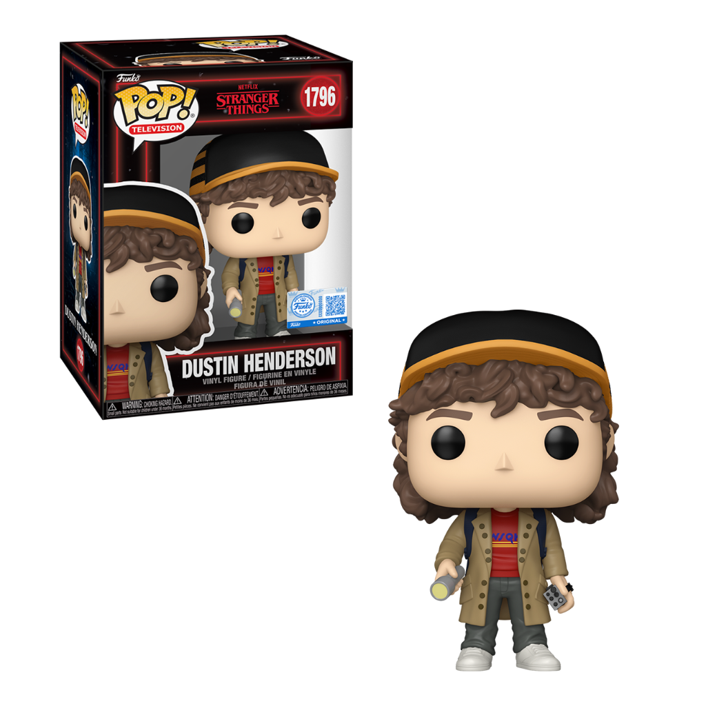 Funko Pop! Netflix Stranger Things- Dustin Henderson 1796 Funko Special Edition Figure + Pop Protector