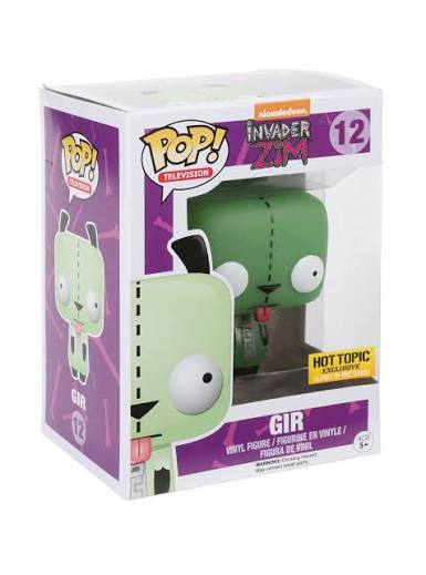 Funko Pop! Nickelodeon Invader Zim - Gir 12 Hot Topic Exclusive Glows in the Dark Figure + Pop Protector