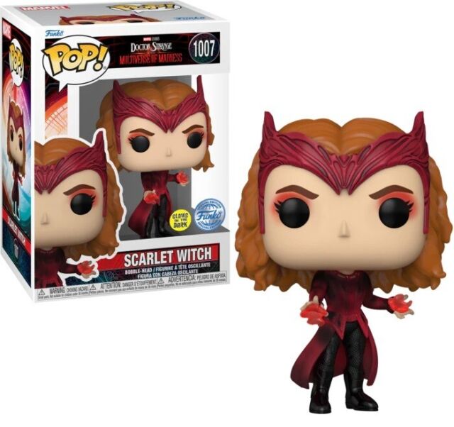 Funko POP! Doctor Strange Multiverse of Madness #1007 - Scarlet Witch GITD Special Edition + PROTECTOR!