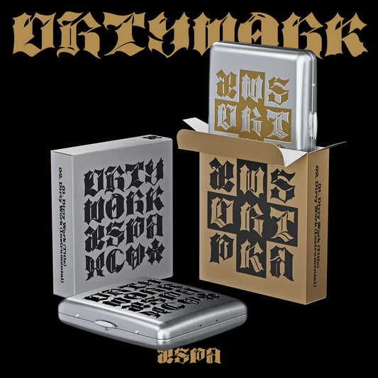 K-POP AESPA - SINGLE [DIRTY WORK] (DIRTY CASE VER.) (A SILVER VERSION)