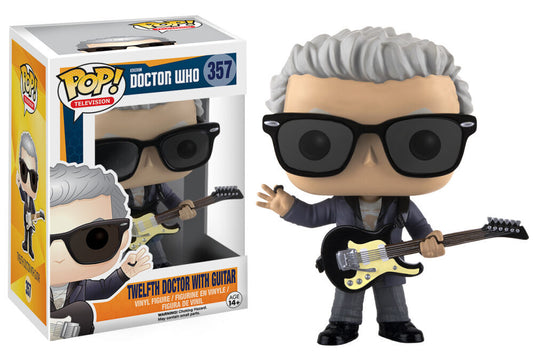 Funko Pop! Doctor Who - Twelfth Doctor with Guitar 357 Figure + Pop Protector