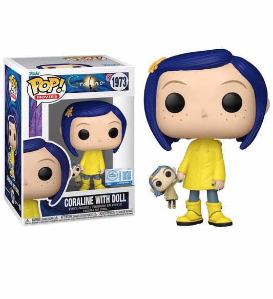 Funko Pop! Coraline with Doll 1973 Funko Special Edition Figure + Pop Protector