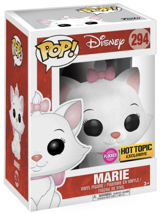 Funko Pop! Disney The Aristocats Marie 294 Flocked Hot Topic Exclusive + Free Protector