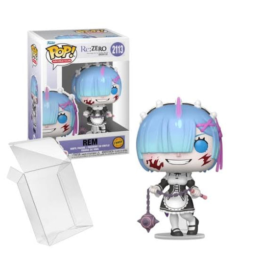 Funko Pop! Re : Zero Starting Life In Another World - REM 2113 CHASE Figure + Pop Protector