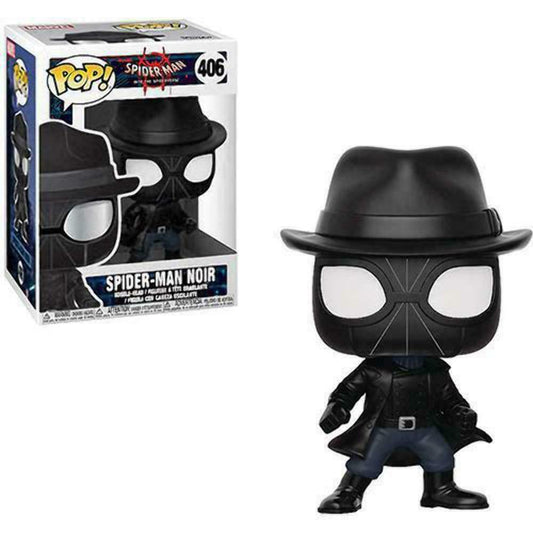 Funko Pop! Spider-Man Into The Spider-Verse : Spider-Man Noir 406 + Pop Protector