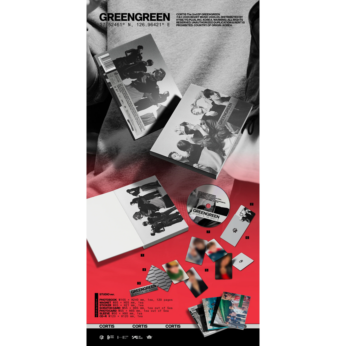 K-POP CORTIS - THE 2ND EP [GREENGREEN] (3 VERSIONS)