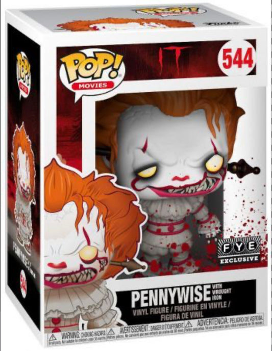 Funko Pop! IT - Pennywise With Wrought Iron 554 FYE Exclusive + Free Protector (VAULTED)