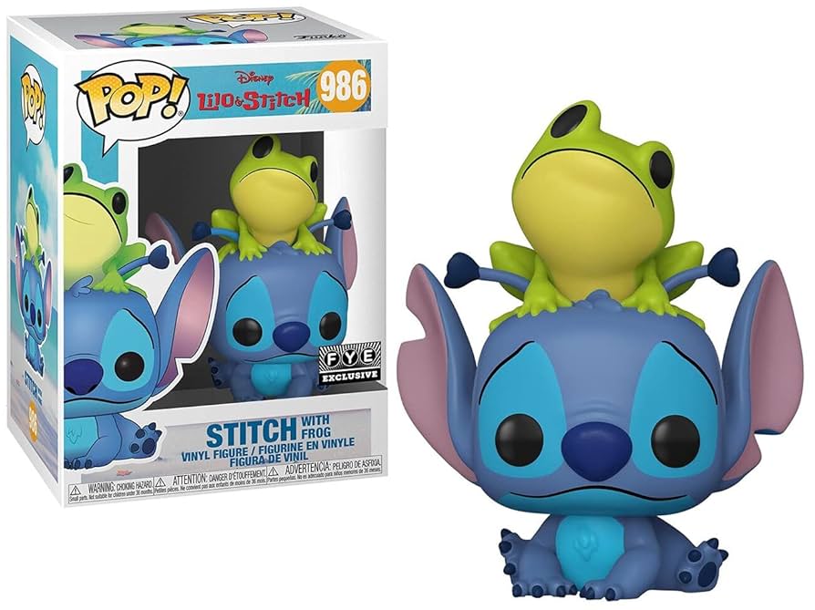 Funko Pop! Disney Lilo & Stitch - Stitch with Frog 986 FYE Exclusive + Pop Protector