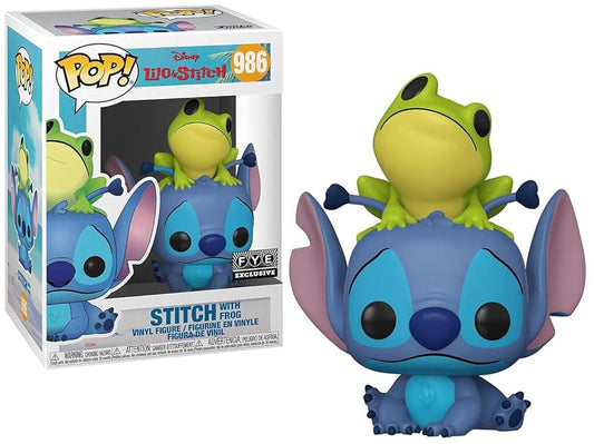 Funko Pop! Disney Lilo & Stitch - Stitch with Frog 986 FYE Exclusive + Pop Protector