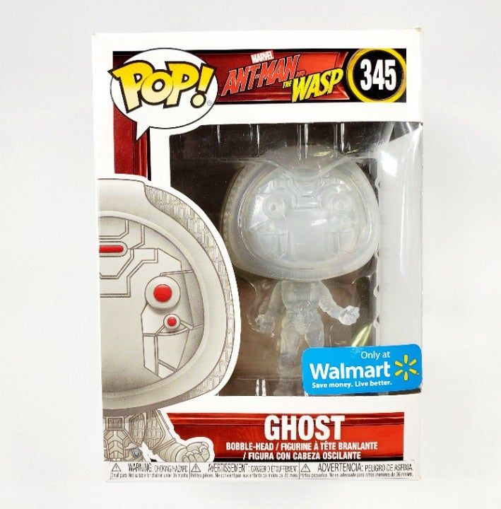 Funko POP! Marvel Ant-Man and the Wasp - Ghost (Invisible) #345 Walmart Exclusive (VAULTED) + Free Protector