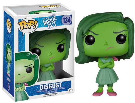 Funko Pop! Disney Pixar Inside Out Disgust 134 (VAULTED) + Free Protector