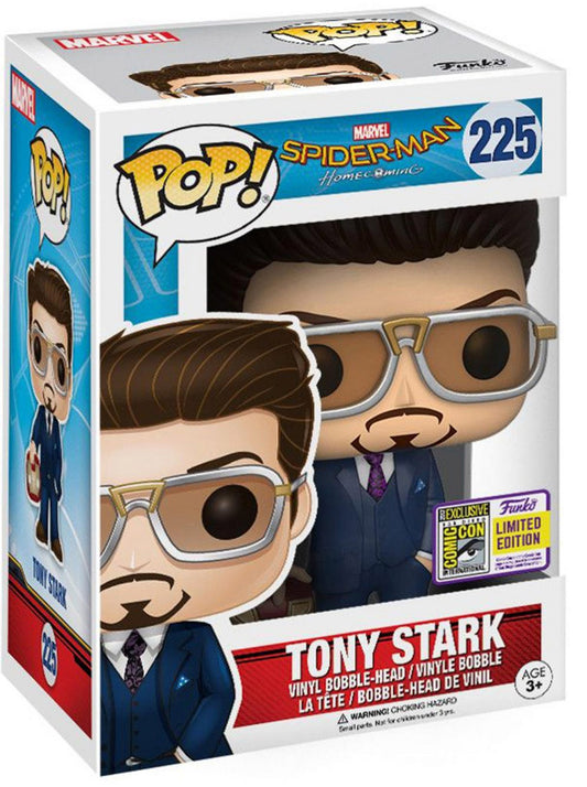 Funko Pop! Marvel Spider-Man Home Coming - Tony Stark 225 2017 Summer Convention Exclusive + Free Protector (VAULTED)