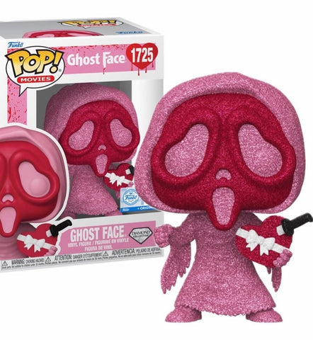 Funko Pop! Valentines Day Ghost Face 1725 Funko Special Edition Diamond Collection Figure + Pop Protector