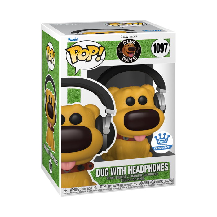 Funko Pop! Disney Dug Days : Dug with Headphones 1097 Funko Shop Exclusive Figure + Pop Protector