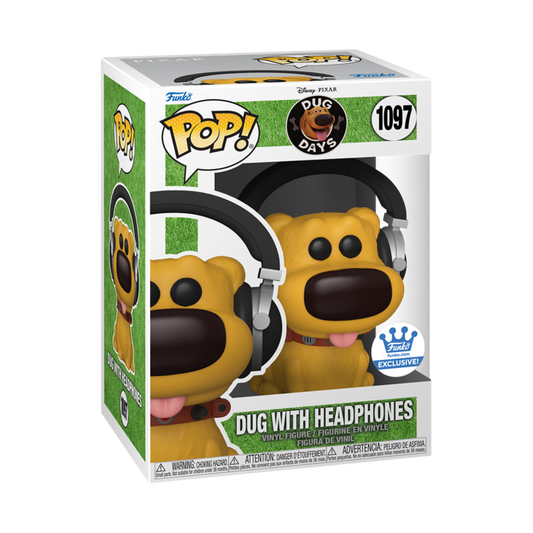 Funko Pop! Disney Dug Days : Dug with Headphones 1097 Funko Shop Exclusive Figure + Pop Protector
