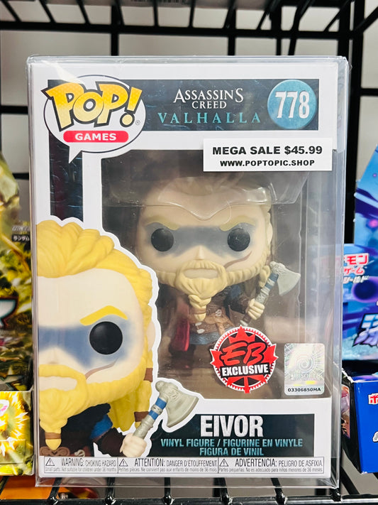 Funko Pop! Assassins Creed Valhalla Eivor 778 EB Exclusive + Free Protector (VAULTED)