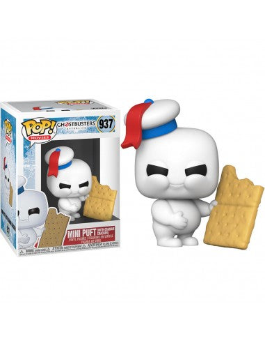Funko Pop! Ghostbusters Afterlife : Mini Puft ( with graham cracker) 947 + Pop Protector