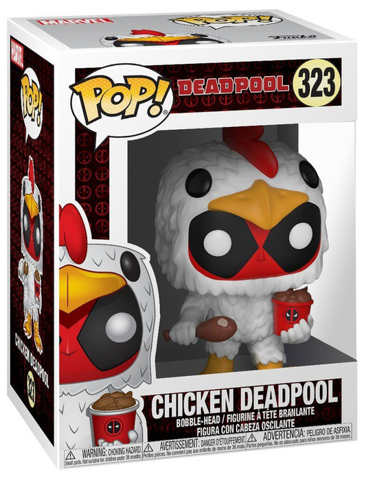 Funko Pop! Deadpool : Chicken Deadpool 323 (VAULTED) + Pop Protector