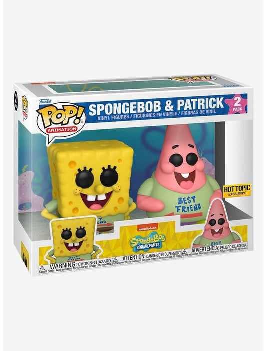 Funko Pop! Nickelodeon: SpongeBob SquarePants - SpongeBob & Patrick Hot Topic Exclusive 2 Pack